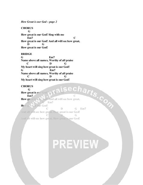 How Great Is Our God Chords Pdf G3 Kids Praisecharts