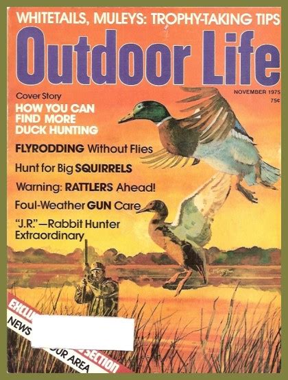 Vintage Outdoor Life Magazine November 1975 Good Condition