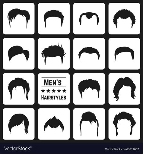 Mens Haircuts Royalty Free Vector Image Vectorstock