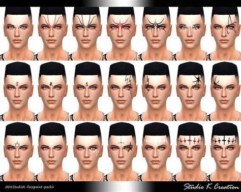 Studio K Creation Face Painting Pack 1 • Sims 4 Downloads
