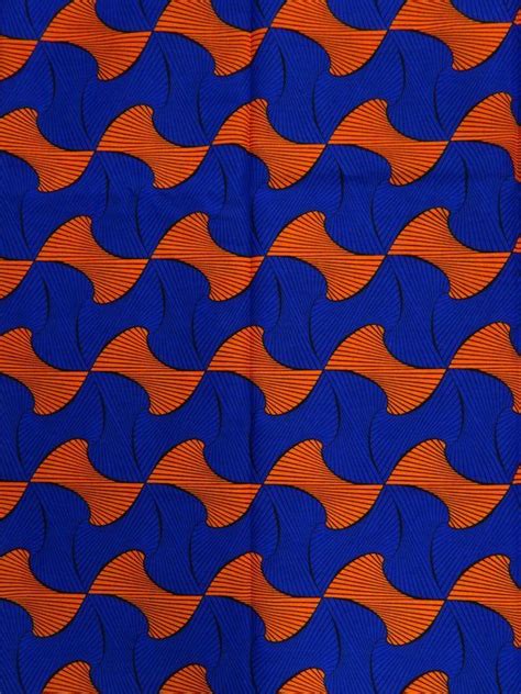 Blue African Print Fabric African Textile By The Yard Ankara Etsy