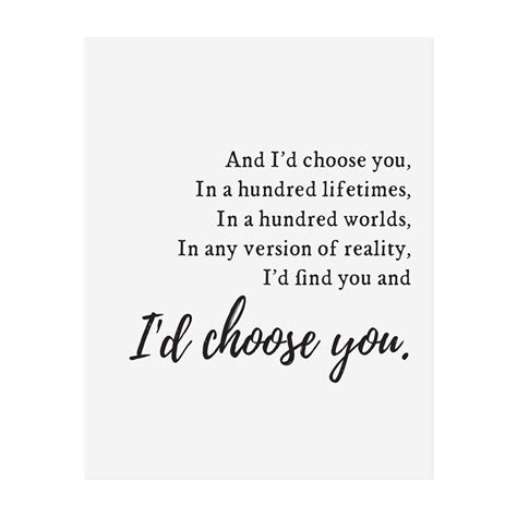i d find you and i d choose you art print simple love quotes be yourself quotes love you