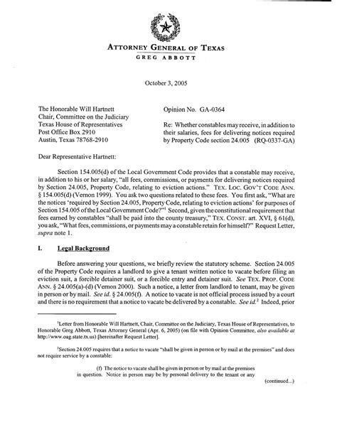 Texas Attorney General Opinion Ga 0364 Page 1 Of 7 The Portal To