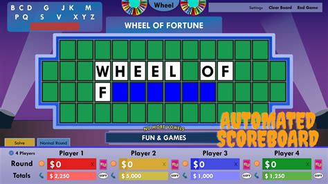 Wheel Of Fortune Style With Score Game Customizable Etsy