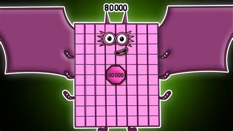 Numberblocks 80000 Level One Big Number Full Episodes 80000 Learn To Count Youtube