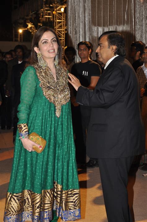 Mukesh Ambani With Wife Nita Ambani At The Wedding Reception Of Dheeraj