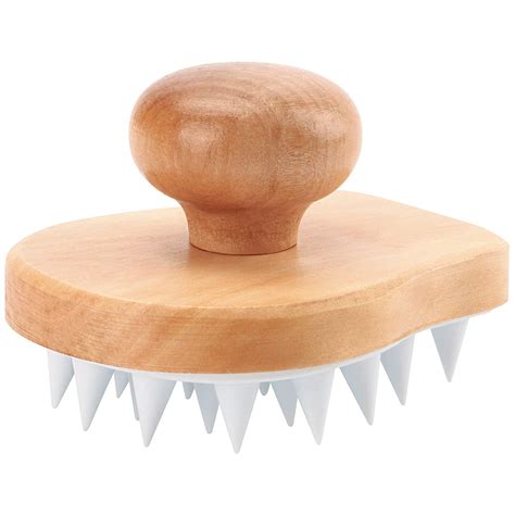 Scalp Massager Shampoo Brush Wooden Wet And Dry Hair Scalp Care Brush Shower Brush Scalp