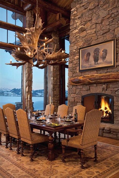 37 Warm Cozy Rustic Dining Room Designs For Your Cabin