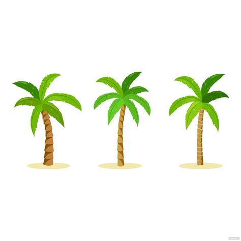 Free Coconut Tree Vector Eps Illustrator  Png Svg