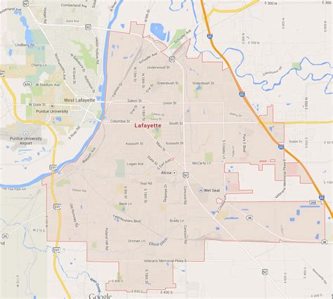 Map Of Lafayette Indiana Terminal Map