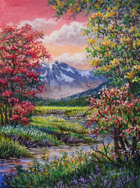 Spring Landscape Painting At Explore Collection Of
