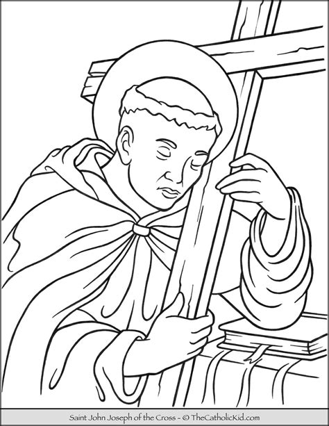 Saint John Joseph Of The Cross Coloring Page