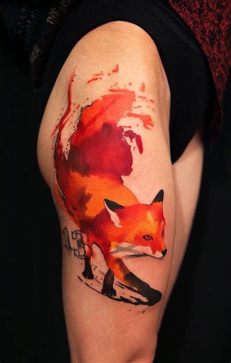 the-112-best-watercolor-tattoos-for-men-improb-fox-tattoo,-typography-tattoo,-watercolor-tattoo