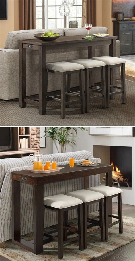 The stools slide neatly underneath the sofa table out of the way. Pin on Occasional Accent Furniture
