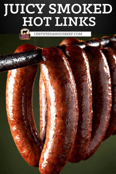 Texas Smoked Hot Links Smoked Food Recipes Homemade Sausage Recipes