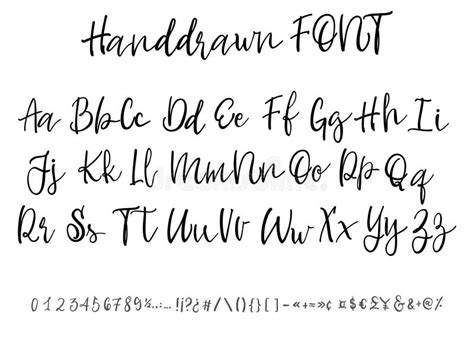 Modern Calligraphy Vintage Handwritten Vector Font For Letteringtrendy