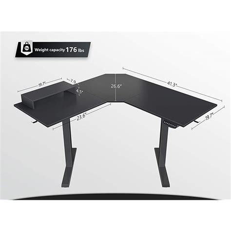 Buy Fezibo L Shaped Electric Standing Desk 48 Inches Height Adjustable