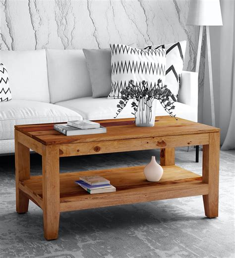 Buy Anitz Solid Wood Coffee Table In Warm Walnut Finish By Woodsworth