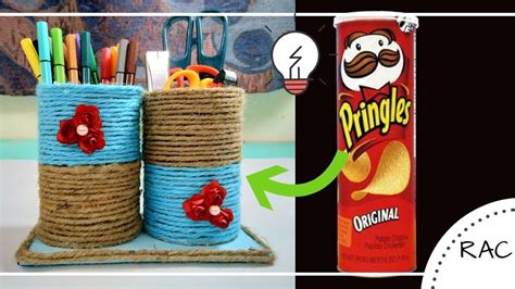 Best Out Of Waste Pringles Can Easy Diy Pencil Holder Idea Recycled