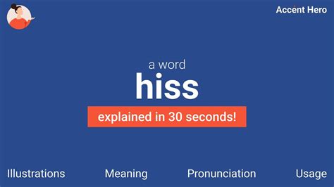 Hiss Meaning And Pronunciation Youtube