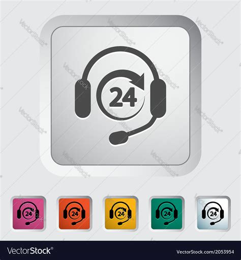 Support 24 Hours Royalty Free Vector Image Vectorstock