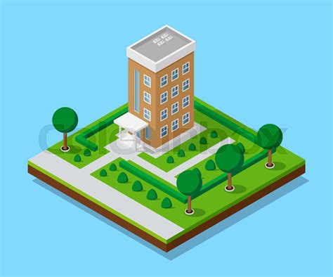Isometric Appartment House Stock Vector Colourbox
