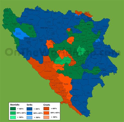 Map Of Ethnic Groups In Bosnia And Herzegovina