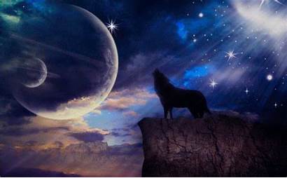 Howling Wolf Moon Fantasy Photoshop Gifs Epic