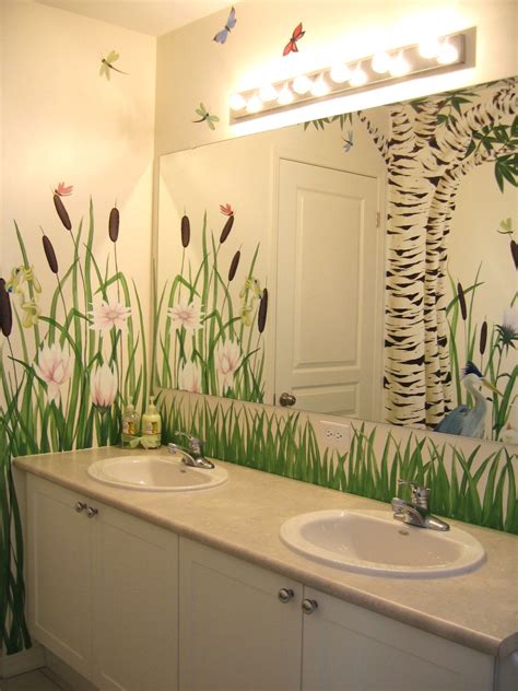 Pondmuralfinished6 Image Bathroom Mural Painting Bathroom