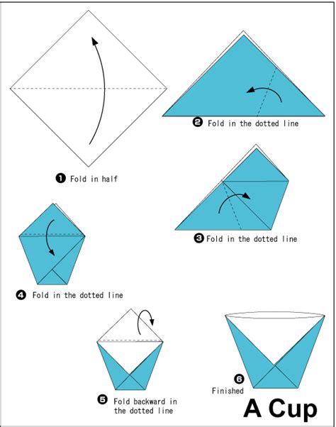 Cup Easy Origami Instructions For Kids