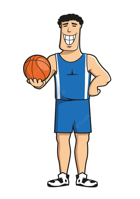 Premium Vector Cartoon Basketball Player With Ball