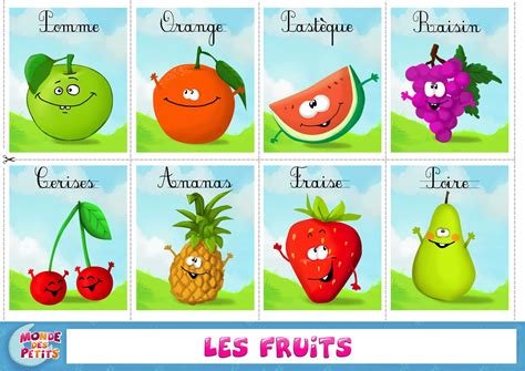 Apprendre Les Fruits En Samusant Français الواحة التعليمية