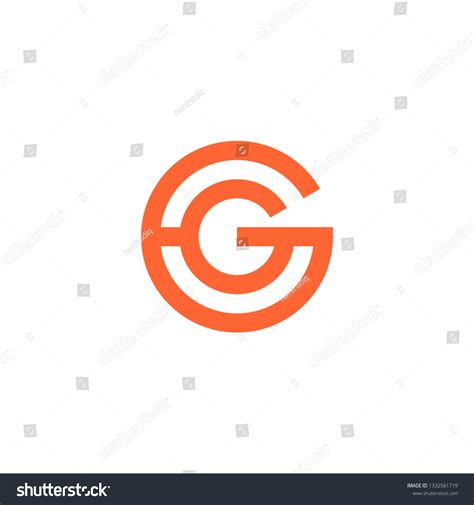 Simple Flat Circle G Letter Logo Design Royalty Free Stock Vector