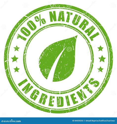 Natural Ingredients Logo Badge And Emblem Cartoon Vector