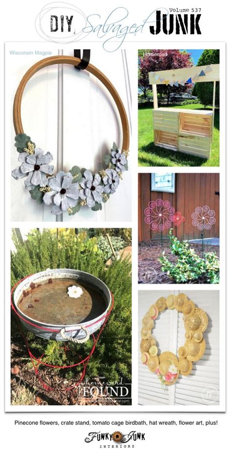 Visit 20 New Diy Salvaged Junk Projects 537 Pinecone Flowers Crate