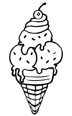 Online and printable ice cream drawing. Pin by Shreya Thakur on Free Coloring Pages | Ice cream ...