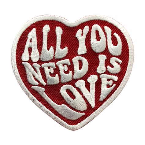 All You Need Is Love Heart Patch Iron On Miltacusa