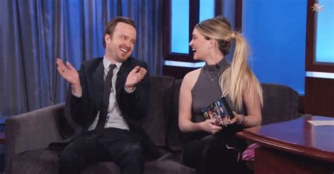 aaron paul arranges for some special surprises for his wife s birthday on jimmy kimmel live