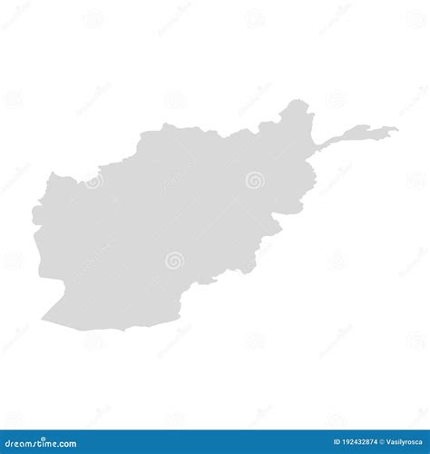Afghanistan Country Vector Map Afghan Land Shape Icon Stock Vector