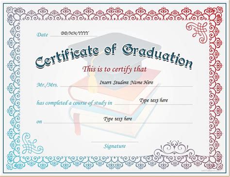 Graduation Certificate Templates For Ms Word Professional Certificate