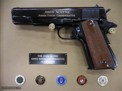 John Wayne Armed Forces Commemorative 45 Automatic Display Pistol