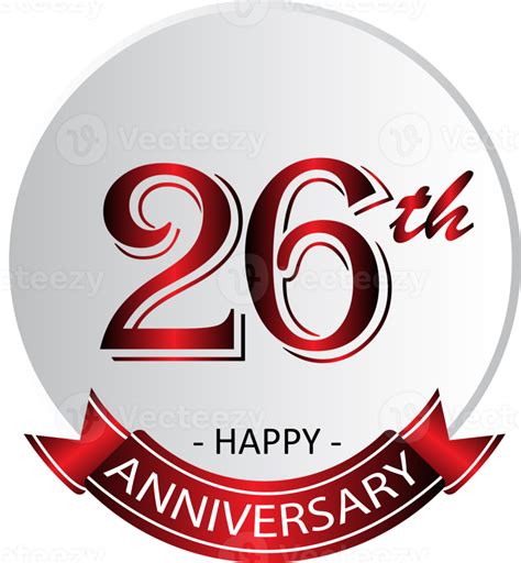 26th Anniversary Celebration Label 13812432 Png