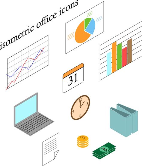isometric office icon | Icon set, Icon set vector, Office icon