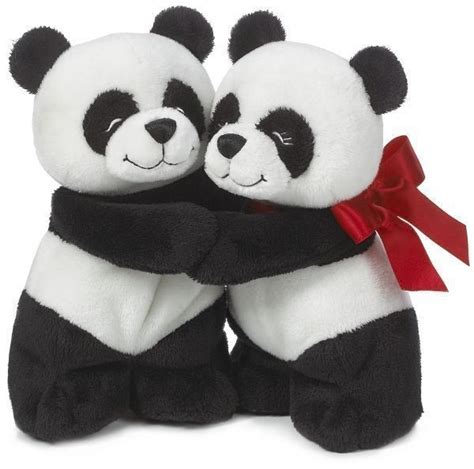 Valentine Hugging Panda Bears Plush Stuffed Animal Panda Day Panda