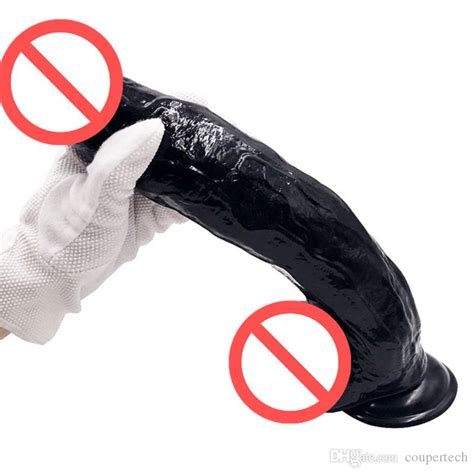 12 Inches Huge Black Realistic Silicone Dildo Suction Cup