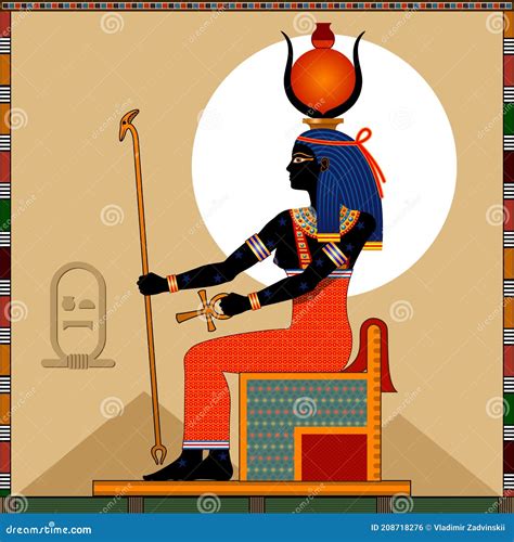 Religion Of Ancient Egypt Goddess Nut Stock Vector Illustration Of Ancient Pantheon