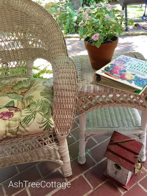 Ash Tree Cottage ~ Spring On The Porch Cottage Porch Wicker Chair