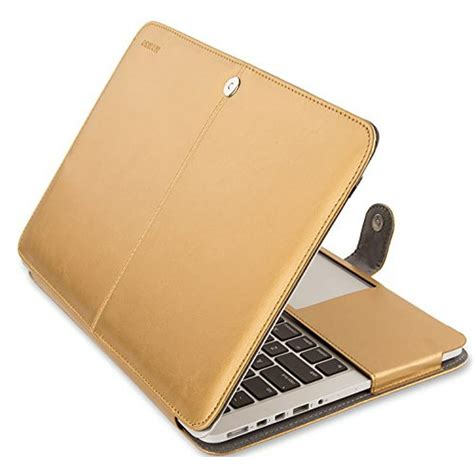 Mosiso Macbook Pro 15 Case Premium Pu Leather Folio Sleeve Cover With