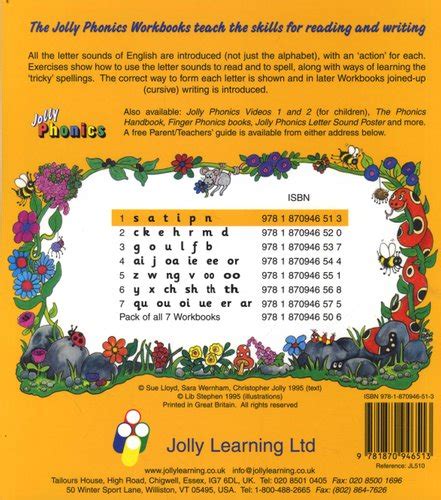 Jolly Phonics Workbook 1 In Precursive Letters British English