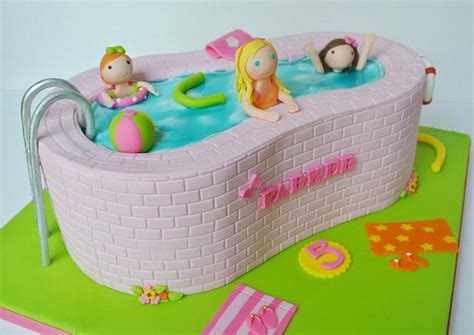 Swimming Pool Birthday Cake Cake By Eunicecakedesigns Cakesdecor
